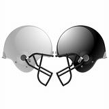 Football helmets. Vector.