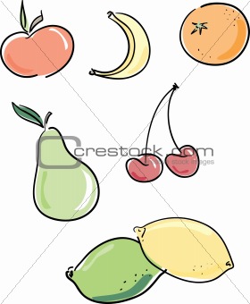 Fruit Loosely Sketched