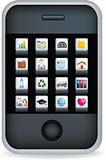Mobile phone touch screen black