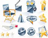 Vector detailed movie icon set