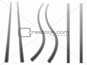 Chunky tyre tracks