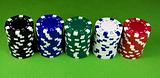 Five color poker casino stacks