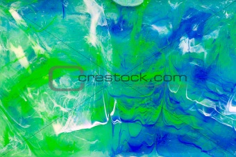 Spin Art 1 - Blue Green White