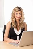 businesswoman on a laptop