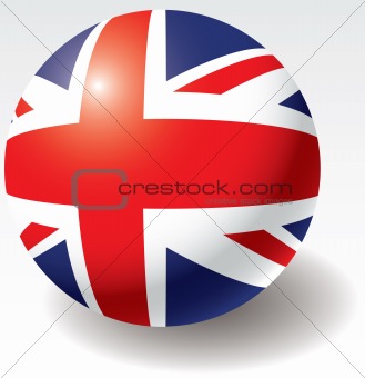 United Kingdom flag texture on ball.