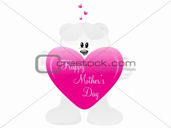 mother day heart with taddy