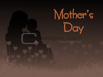 mother with her child illustration for mother day