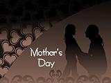heart shape pattern with mother day background