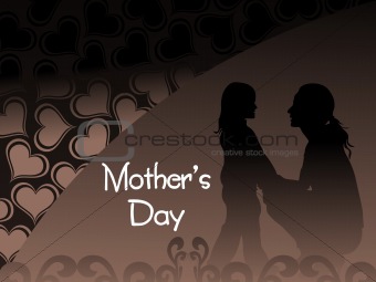 heart shape pattern with mother day background