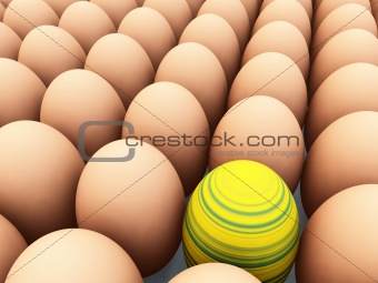 Easter Egg Amongst Eggs