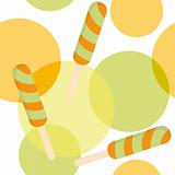 Seamless pattern with fruit ice-cream