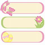 Set of three banners for Easter design
