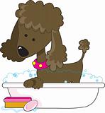 Poodle Bath Brown