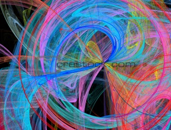 bursting abstract rainbow design