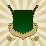 Gold and Green Golf Shield