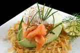 Salmon And Poached Egg Stack 