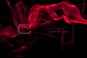 Red Smoke on Black Background