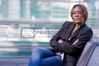 Black african american business woman
