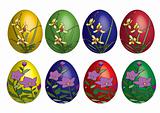 floral deco easter eggs