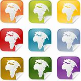 Africa square stickers