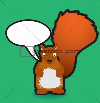 red squirrel speech bubble