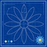 Blueprint of a flower