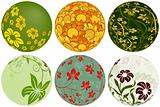 Six Floral Balls to add to your designs