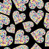 Seamless Tile of Flower Filled Hearts