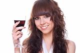 beautiful girl with a wineglass