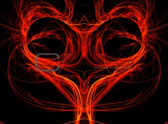Abstract fire heart.