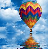 sky background and hot air balloon