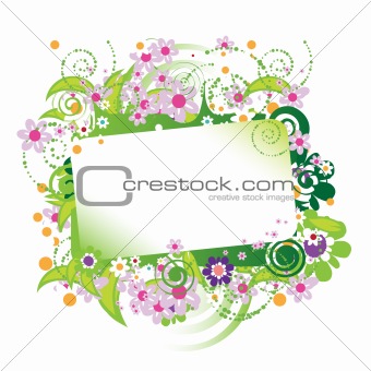 Beautiful floral frame, place for your text