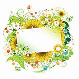 Floral frame beautiful