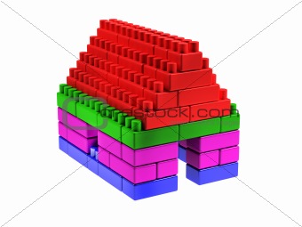 House made by building blocks