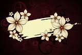 Floral abstract banner for design.