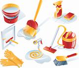 Vector cleaning service icon set