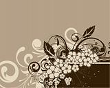 Floral abstract banner for design.