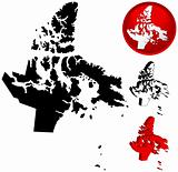 Detailed Map of Nunavut, Canada