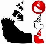 Detailed Map of the Northwest Territories, Canada