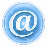 email  icon ice, isolated on white background.