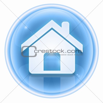 home icon ice, isolated on white background
