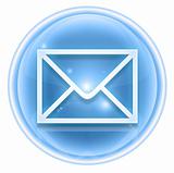 postal envelope icon ice, isolated on white background