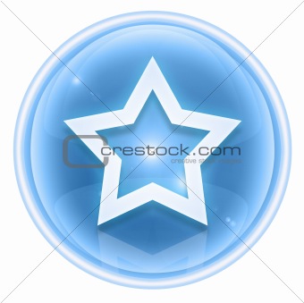 star icon ice, isolated on white background.