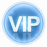 VIP icon ice, isolated on white background.