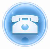 phone icon ice, isolated on white background.