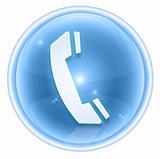 phone icon ice, isolated on white background.