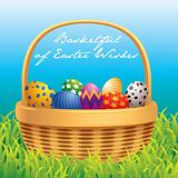 Easter basket greeting card