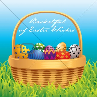 Easter basket greeting card