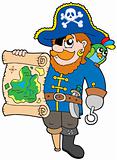 Pirate with treasure map