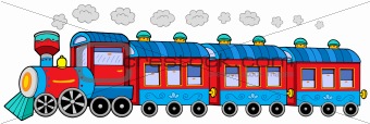 Steam locomotive with wagons